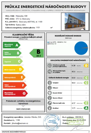 Prodej bytu 2+kk, Borovany, Hlubocká, 40 m2