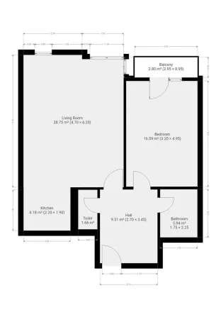 Pronájem bytu 2+kk, Praha - Hostivař, Přeštická, 61 m2