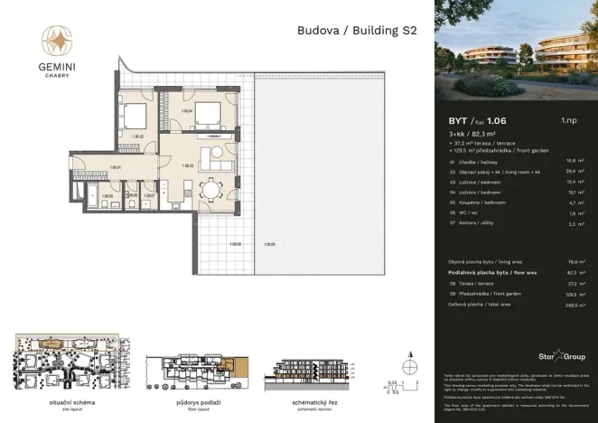 Prodej bytu 3+kk, Praha - Dolní Chabry, Doubická, 82 m2