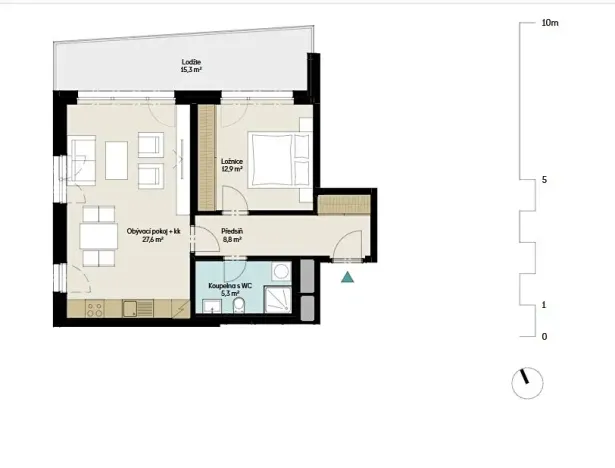 Prodej bytu 2+kk, Praha - Malešice, Polygrafická, 54 m2