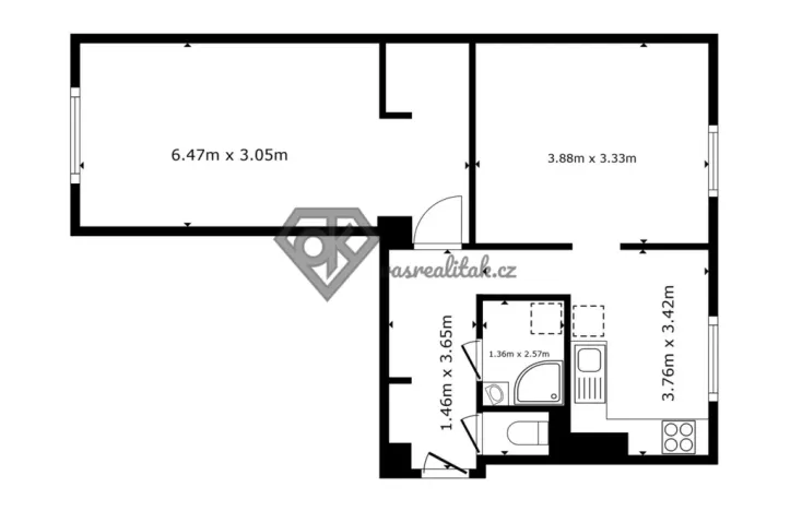 Pronájem bytu 2+1, Ústí nad Orlicí, Bratří Čapků, 53 m2