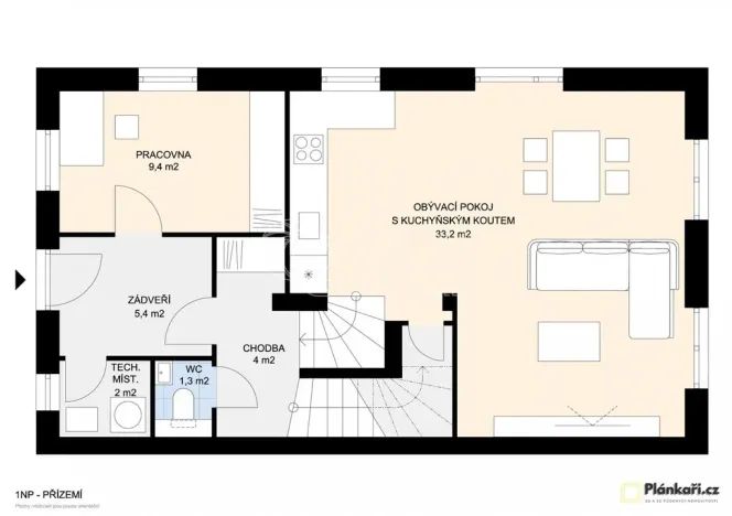 Pronájem rodinného domu, Nelahozeves - Lešany, V Cihelnách, 124 m2