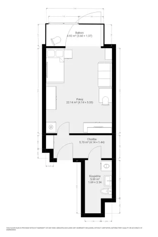 Prodej bytu 1+kk, Brno, Jižní, 34 m2