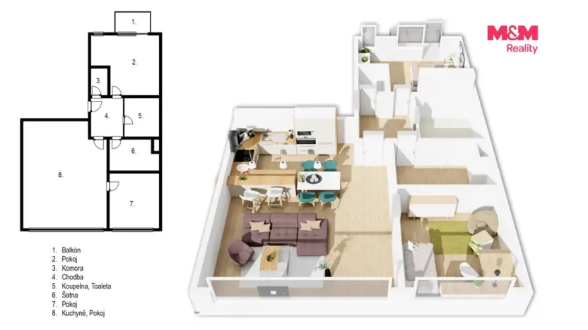 Prodej bytu 3+kk, Pardubice - Zelené Předměstí, Hronovická, 119 m2