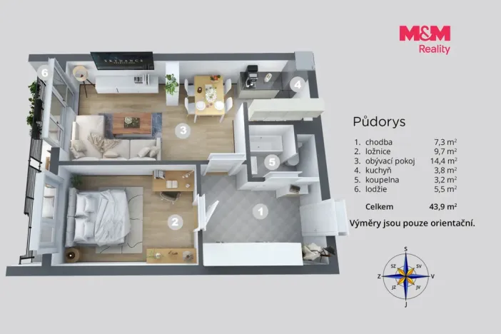 Prodej bytu 2+kk, Teplice - Trnovany, Antonína Sochora, 40 m2