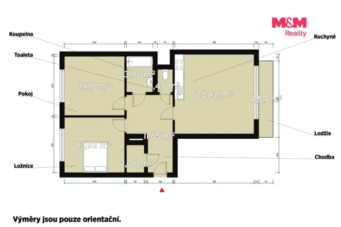 Pronájem bytu 3+kk, Plzeň - Jižní Předměstí, Poděbradova, 79 m2