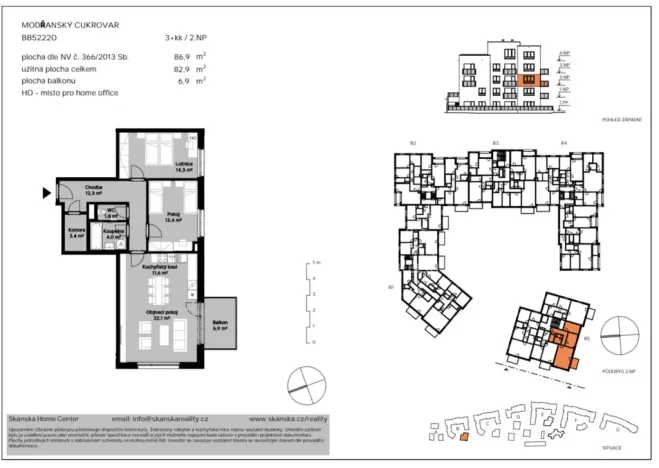 Pronájem bytu 3+kk, Praha - Modřany, Kolmanova, 94 m2
