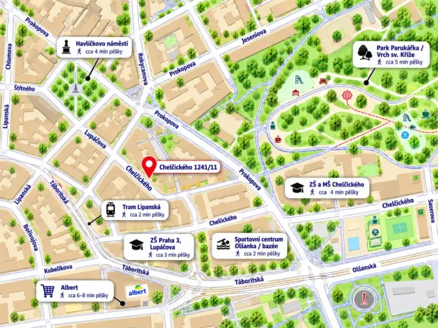 Prodej bytu 1+kk, Praha - Žižkov, Chelčického, 31 m2