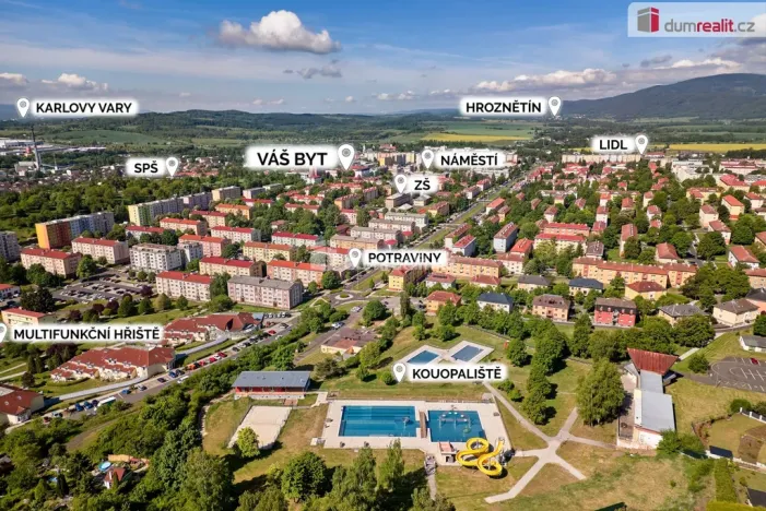 Prodej bytu 2+1, Ostrov, Lidická, 58 m2