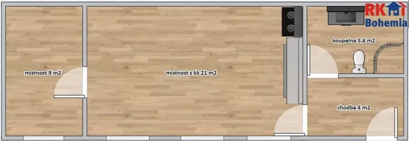 Pronájem kanceláře, Český Brod, Krále Jiřího, 39 m2