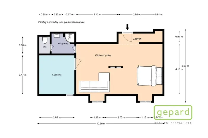 Prodej bytu 1+1, Praha, Čestmírova, 48 m2