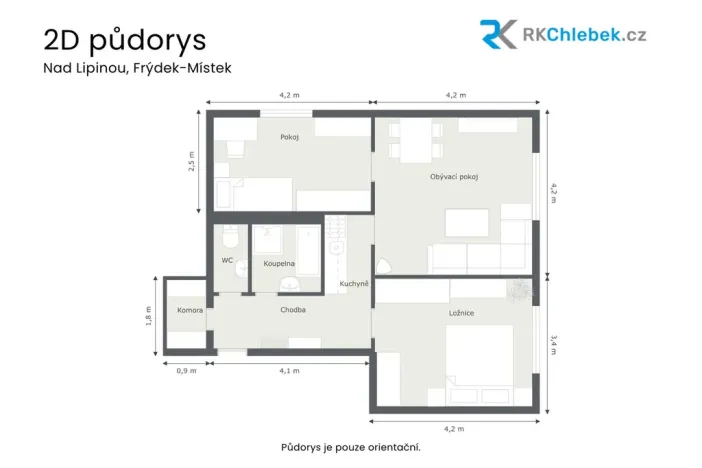 Prodej bytu 3+kk, Frýdek-Místek, Nad Lipinou, 78 m2