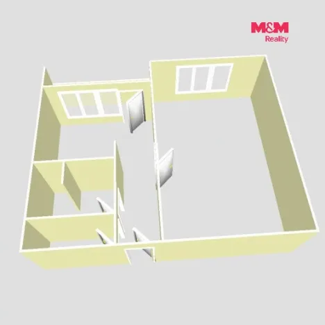 Pronájem bytu 1+1, Trutnov - Střední Předměstí, Slévárenská, 41 m2