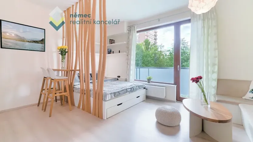 Pronájem bytu 1+kk, Praha - Braník, Na výspě, 31 m2