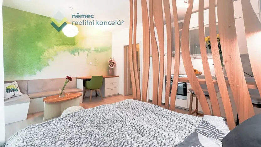 Pronájem bytu 1+kk, Praha - Braník, Na výspě, 31 m2