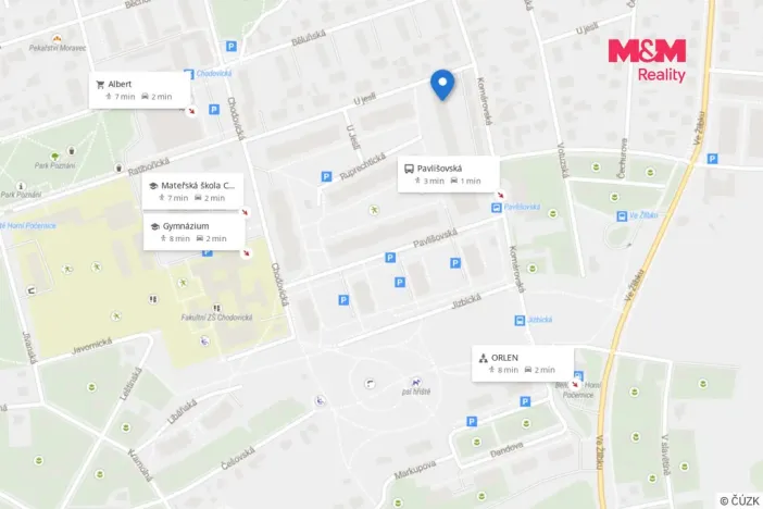 Pronájem bytu 2+kk, Praha - Horní Počernice, Komárovská, 49 m2