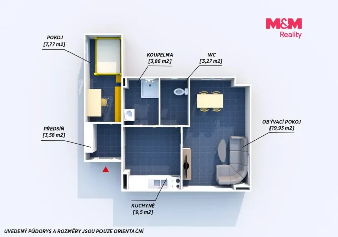 Pronájem bytu 2+1, Strašice, 48 m2