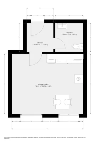 Pronájem bytu 1+kk, Brno - Černá Pole, Erbenova, 26 m2