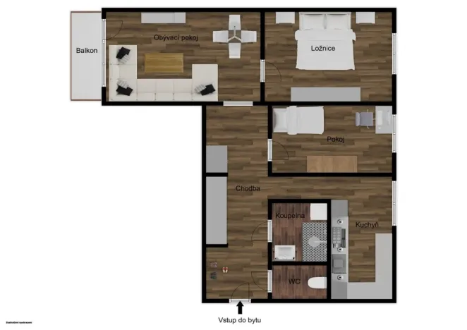Pronájem bytu 3+1, Týn nad Vltavou, Hlinecká, 72 m2