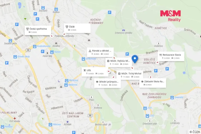 Pronájem bytu 2+kk, Ústí nad Labem - Severní Terasa, Ježkova, 40 m2