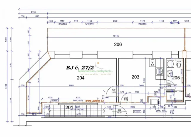 Pronájem bytu 1+1, Frenštát pod Radhoštěm, nám. Míru, 48 m2
