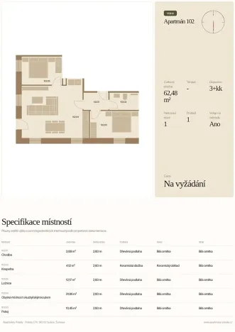 Prodej bytu 3+kk, Prášily, 62 m2