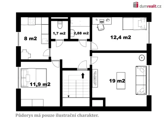 Pronájem bytu 3+1, Frymburk, 60 m2