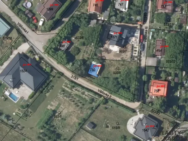 Prodej pozemku pro bydlení, Kamenice, Višňovka II, 602 m2