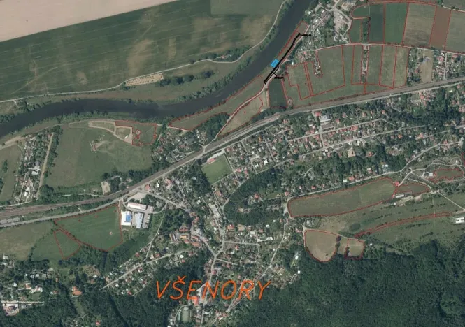 Prodej pozemku, Všenory, 601 m2