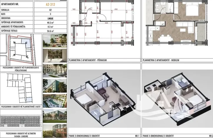 Prodej bytu 2+kk, Golem, Albánie, Mali i Robit, 56 m2