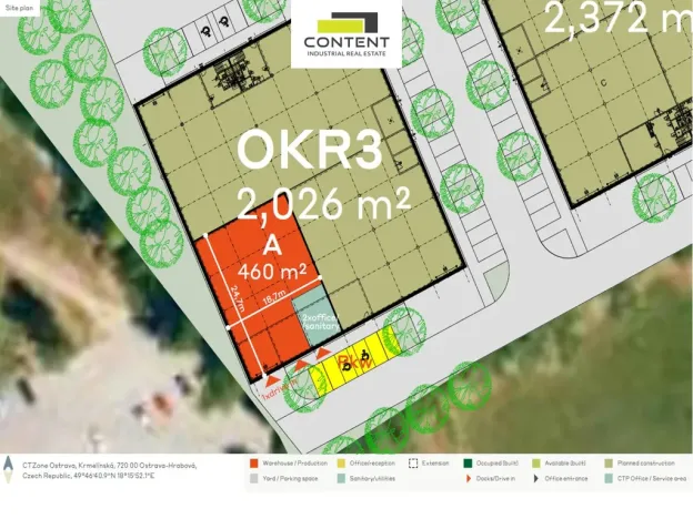 Pronájem výrobních prostor, Ostrava - Hrabová, Krmelínská, 460 m2