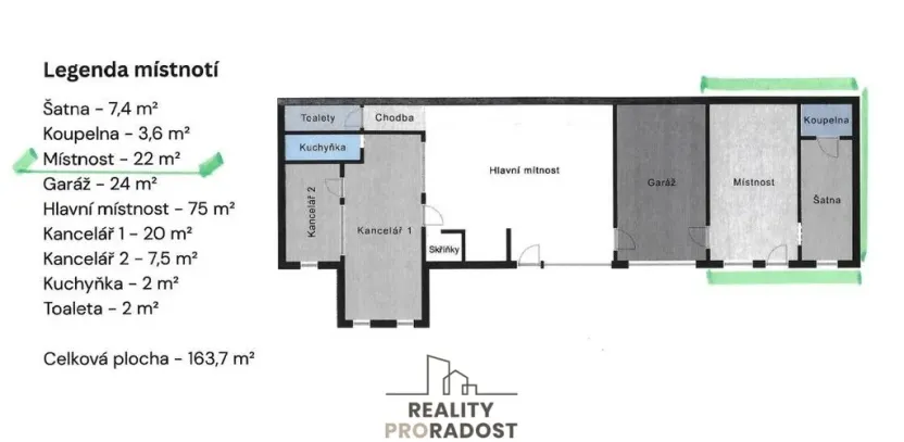 Pronájem komerční nemovitosti, Hodonín, Kolískova, 33 m2
