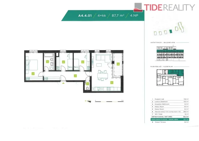 Prodej bytu 4+kk, Beroun, okres beroun, Na Máchovně, 94 m2