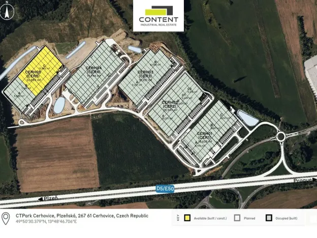 Pronájem výrobních prostor, Cerhovice, Plzeňská, 13992 m2