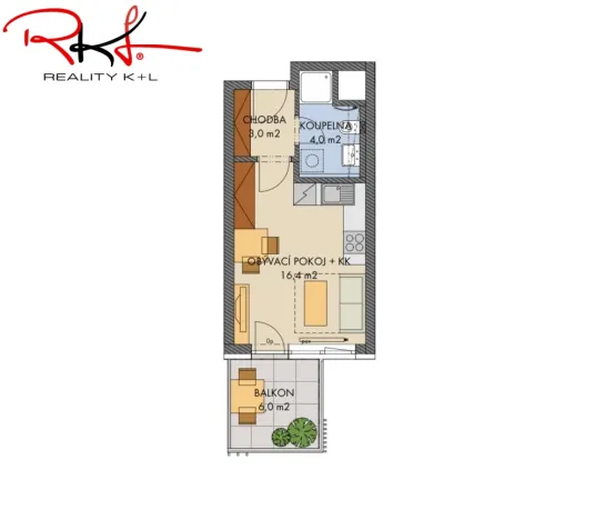 Prodej bytu 1+kk, Praha, náměstí Olgy Scheinpflugové, 30 m2