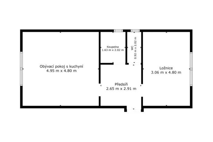 Pronájem bytu 2+kk, Hostivice, Litovická, 53 m2