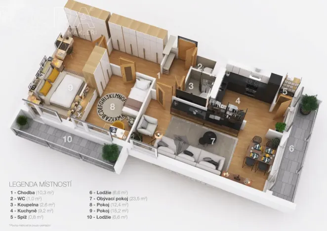 Prodej bytu 3+1, Praha - Vršovice, Uzbecká, 70 m2