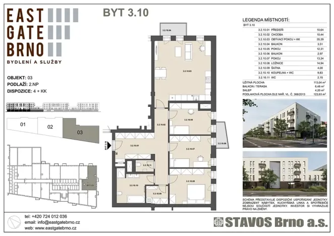 Prodej bytu 4+kk, Brno, Řípská, 113 m2