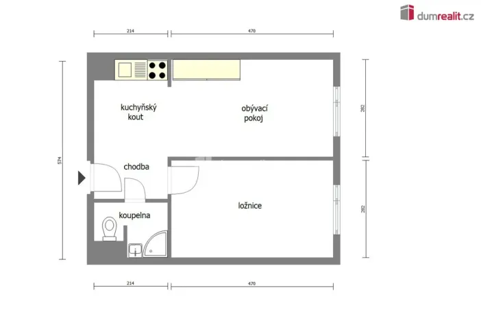 Prodej bytu 2+kk, Neratovice, Kojetická, 39 m2