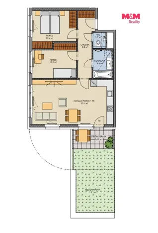 Prodej bytu 3+kk, Praha, Gollové, 72 m2