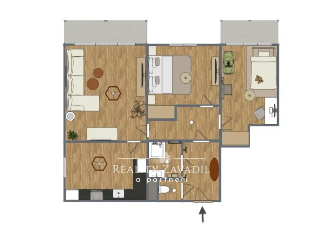 Prodej bytu 3+1, Vlašim, Komenského, 62 m2