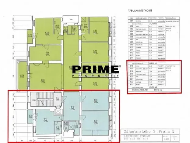 Pronájem bytu 2+1, Praha - Nové Město, Záhořanského, 124 m2