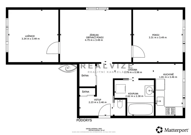 Prodej bytu 3+1, České Budějovice, J. Plachty, 63 m2