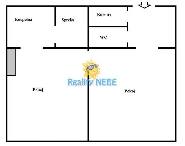 Pronájem bytu 2+kk, Praha - Michle, Na úlehli, 62 m2