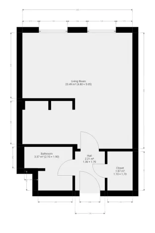 Pronájem bytu 1+kk, Praha - Libeň, Kovanecká, 32 m2