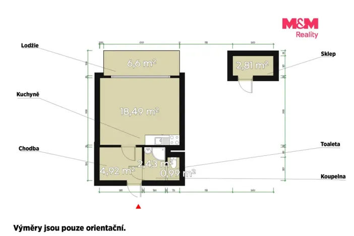Prodej bytu 1+kk, Plzeň - Severní Předměstí, Sokolovská, 28 m2