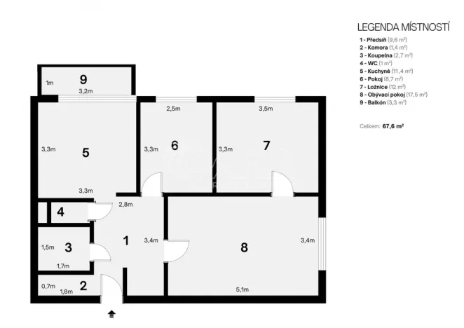Prodej bytu 3+1, Ostrava - Bělský Les, Bohumíra Četyny, 64 m2