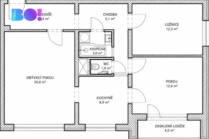 Prodej bytu 3+1, Orlová, F. S. Tůmy, 76 m2