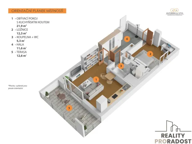 Prodej bytu 2+kk, Praha, Smržových, 51 m2