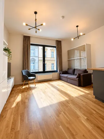 Pronájem bytu 1+kk, Praha - Smíchov, Grafická, 30 m2
